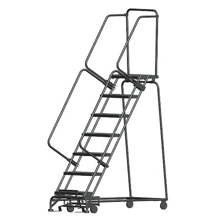 103 in H Steel Rolling Ladder, 7 Steps, 450 lb Load Capacity MPN:WA073214G