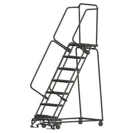 103 in H Steel Rolling Ladder, 7 Steps, 450 lb Load Capacity MPN:WA073214P