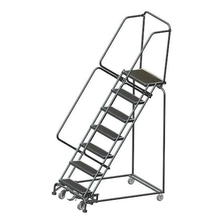 103 in H Steel Rolling Ladder, 7 Steps, 450 lb Load Capacity MPN:WA073214R