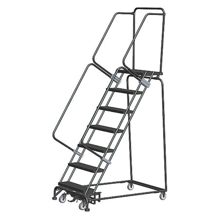 103 in H Steel Rolling Ladder, 7 Steps, 450 lb Load Capacity MPN:WA073214RSU