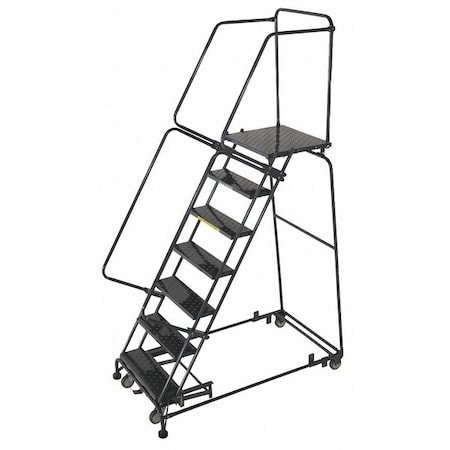 103 in H Steel Rolling Ladder, 7 Steps, 450 lb Load Capacity MPN:WA073221P