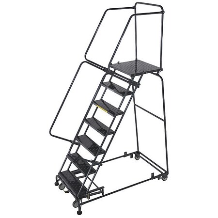 103 in H Steel Rolling Ladder, 7 Steps, 450 lb Load Capacity MPN:WA073221R
