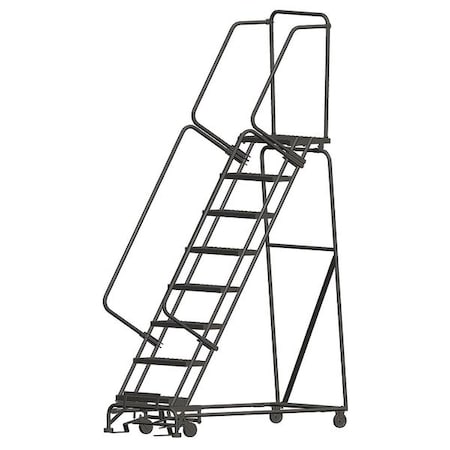 113 in H Steel Rolling Ladder, 8 Steps, 450 lb Load Capacity MPN:WA083214P