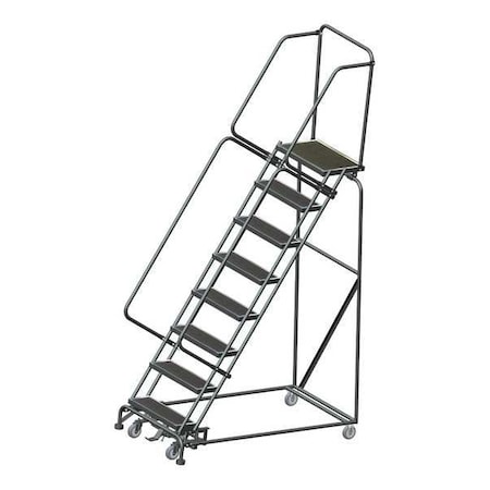113 in H Steel Rolling Ladder, 8 Steps, 450 lb Load Capacity MPN:WA083214R