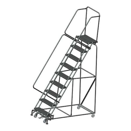 123 in H Steel Rolling Ladder, 9 Steps, 450 lb Load Capacity MPN:WA093214G