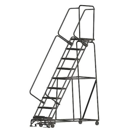 123 in H Steel Rolling Ladder, 9 Steps, 450 lb Load Capacity MPN:WA093214P