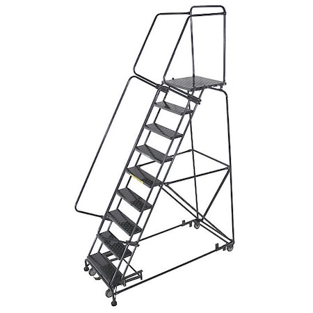 123 in H Steel Rolling Ladder, 9 Steps, 450 lb Load Capacity MPN:WA093221X