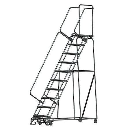 133 in H Steel Rolling Ladder, 10 Steps, 450 lb Load Capacity MPN:WA103214G