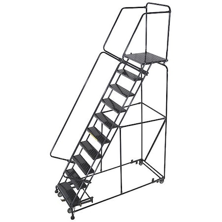 133 in H Steel Rolling Ladder, 10 Steps, 450 lb Load Capacity MPN:WA103228RSU