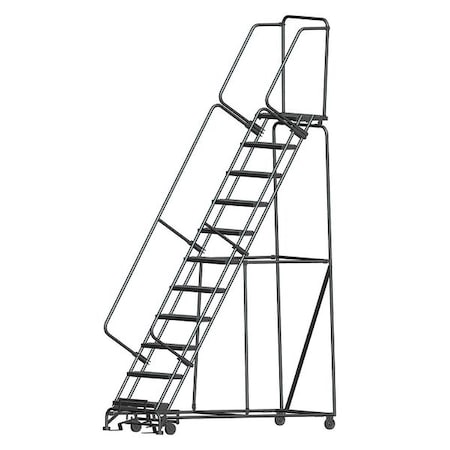 143 in H Steel Rolling Ladder, 11 Steps, 450 lb Load Capacity MPN:WA113214G