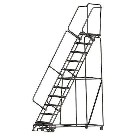 143 in H Steel Rolling Ladder, 11 Steps, 450 lb Load Capacity MPN:WA113214P