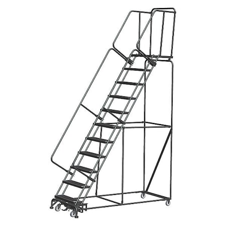 143 in H Steel Rolling Ladder, 11 Steps, 450 lb Load Capacity MPN:WA113214PSU