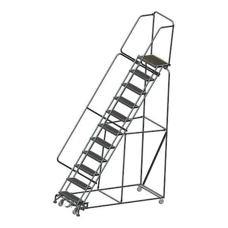 143 in H Steel Rolling Ladder, 11 Steps, 450 lb Load Capacity MPN:WA113214RSU