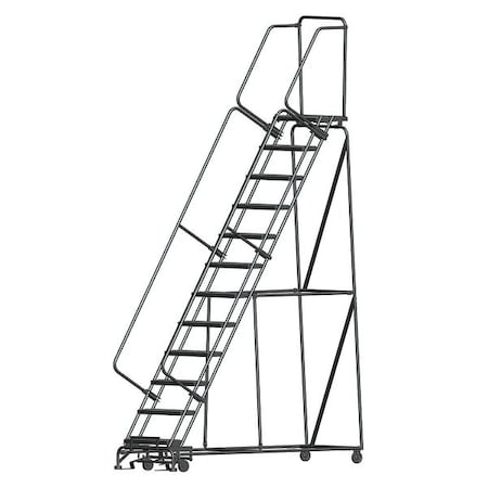153 in H Steel Rolling Ladder, 12 Steps, 450 lb Load Capacity MPN:WA123214G