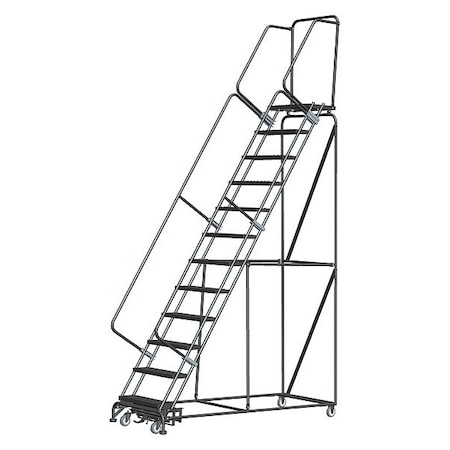 153 in H Steel Rolling Ladder, 12 Steps, 450 lb Load Capacity MPN:WA123214GSU