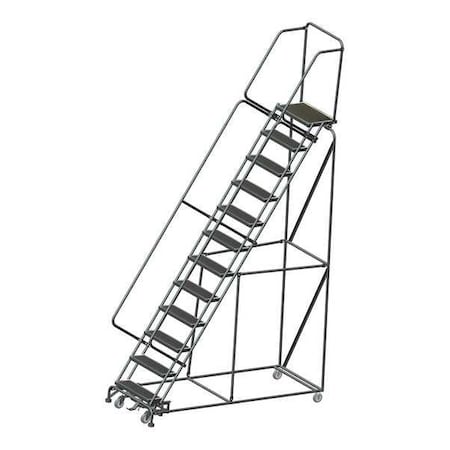 153 in H Steel Rolling Ladder, 12 Steps, 450 lb Load Capacity MPN:WA123214R