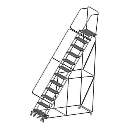 153 in H Steel Rolling Ladder, 12 Steps, 450 lb Load Capacity MPN:WA123214X