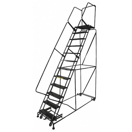 153 in H Steel Rolling Ladder, 12 Steps, 450 lb Load Capacity MPN:WA123221G