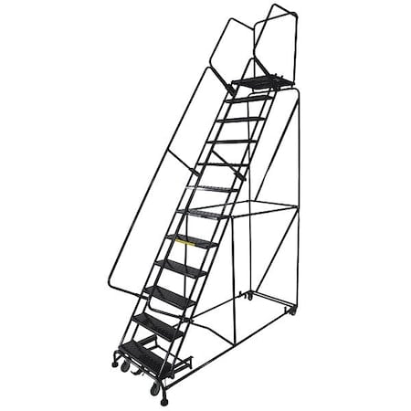 153 in H Steel Rolling Ladder, 12 Steps, 450 lb Load Capacity MPN:WA123228P