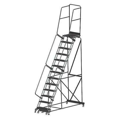 175 in H Steel Rolling Ladder, 13 Steps, 450 lb Load Capacity MPN:WA134021R