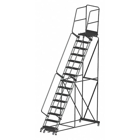 195 in H Steel Rolling Ladder, Steel, 150