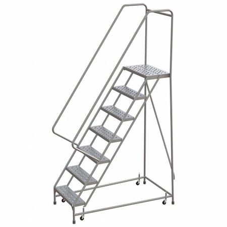 8.5 ft H Aluminum Rolling Ladder, 7 Steps, 350 lb Load Capacity MPN:WLAR107246