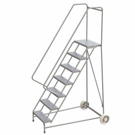 8.5 ft H Aluminum Wheelbarrow Ladder, 7 Steps, 350 lb Load Capacity MPN:WLARTR107246