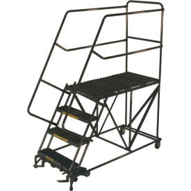 7 Step Stairway Slope Work Platform W/ Handrails - 24