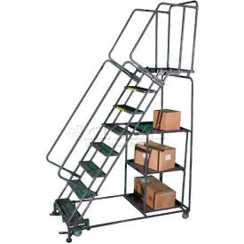 8 Step Steel Stock Picking Ladder Perforated Tread - SPL-8-NP SPL-8-NP