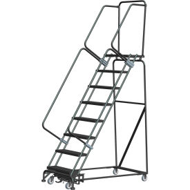 6 Step Steel Safety Rolling Ladder W/ Weight Actuated Lock Step 24