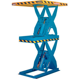 Ballymore Max Double High Scissor Lift Table Hand Operated 3500 lb. Capacity 84