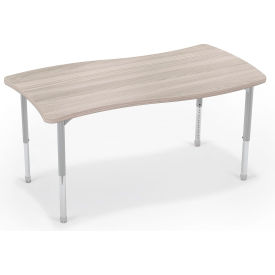 MooreCo™ Hierarchy Creator Rectangle Table Gray Elm Matching Edge 1643Q8201-8201