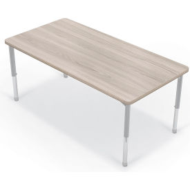 MooreCo™ 6030 Hierarchy Activity Rectangle Table Gray Elm Matching Edge 66682-E-8201-8201