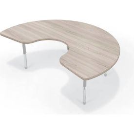 MooreCo™ Hierarchy Activity Kidney Table Gray Elm Matching Edge 66682-V-8201-8201