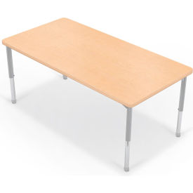MooreCo™ 6030 Hierarchy Activity Rectangle Table Youth Height Fusion Maple Matching Edge 66682K-E-7909-7909