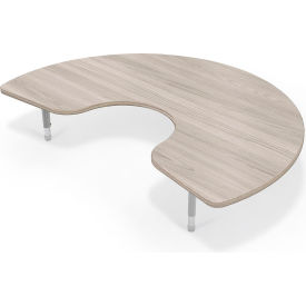 MooreCo™ Hierarchy Activity Kidney Table Youth Height Gray Elm Matching Edge 66682K-V-8201-8201