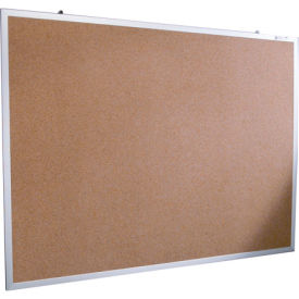 Balt® Natural Cork Tackboard - Aluminum Trim - 60