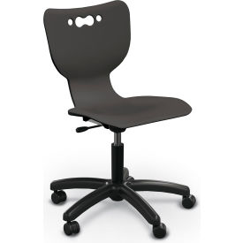 MooreCo™ Hierarchy 5-Star Chair No Arms Hard Caster Black 53511-BLACK-NA-HC