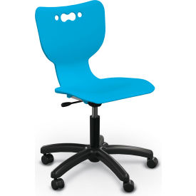 MooreCo™ Hierarchy 5-Star Chair No Arms Soft Caster Blue 53511-BLUE-NA-SC