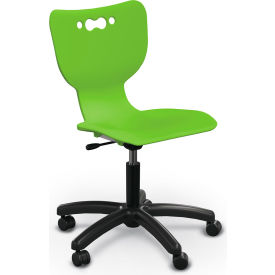 MooreCo™ Hierarchy 5-Star Chair No Arms Hard Caster Green 53511-GREEN-NA-HC