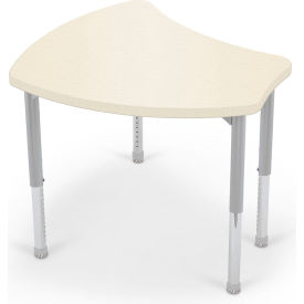 MooreCo™ Hierarchy Standard Shapes Desk Platinum Legs Neutral Weft with Matching Edge 114365875-5875