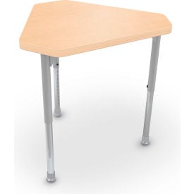 MooreCo™ Hierarchy Small Monroe Desk Platinum Legs Fusion Maple with Matching Edge 1743H7909-7909