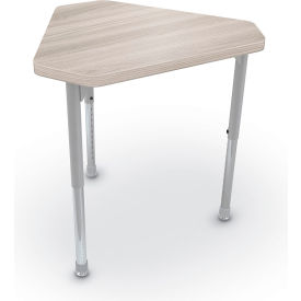 MooreCo™ Hierarchy Small Monroe Desk Platinum Legs Gray Elm with Matching Edge 1743HX8201-8201