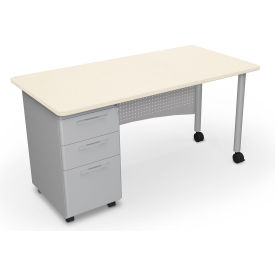 MooreCo™ Avid Single Pedestal Desk 3 Drawers 60
