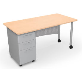 MooreCo™ Avid Single Pedestal Desk 3 Drawers 60
