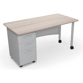MooreCo™ Avid Single Pedestal Desk 3 Drawers 60