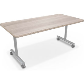 Mooreco™ Inklud® Flip Top Training Table T-Leg Rectangle 60