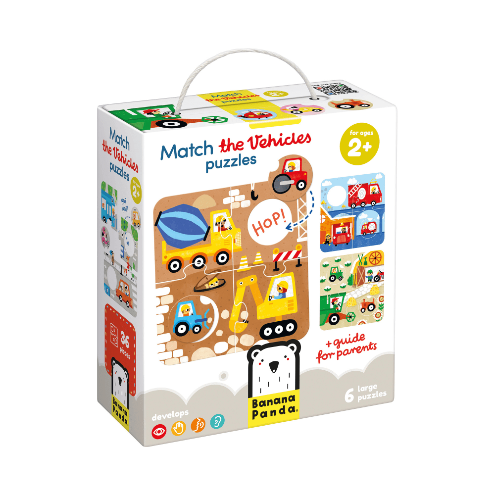 Banana Panda Match The Vehicles Puzzles, 6 Puzzles, Ages 2+ MPN:BPN49209