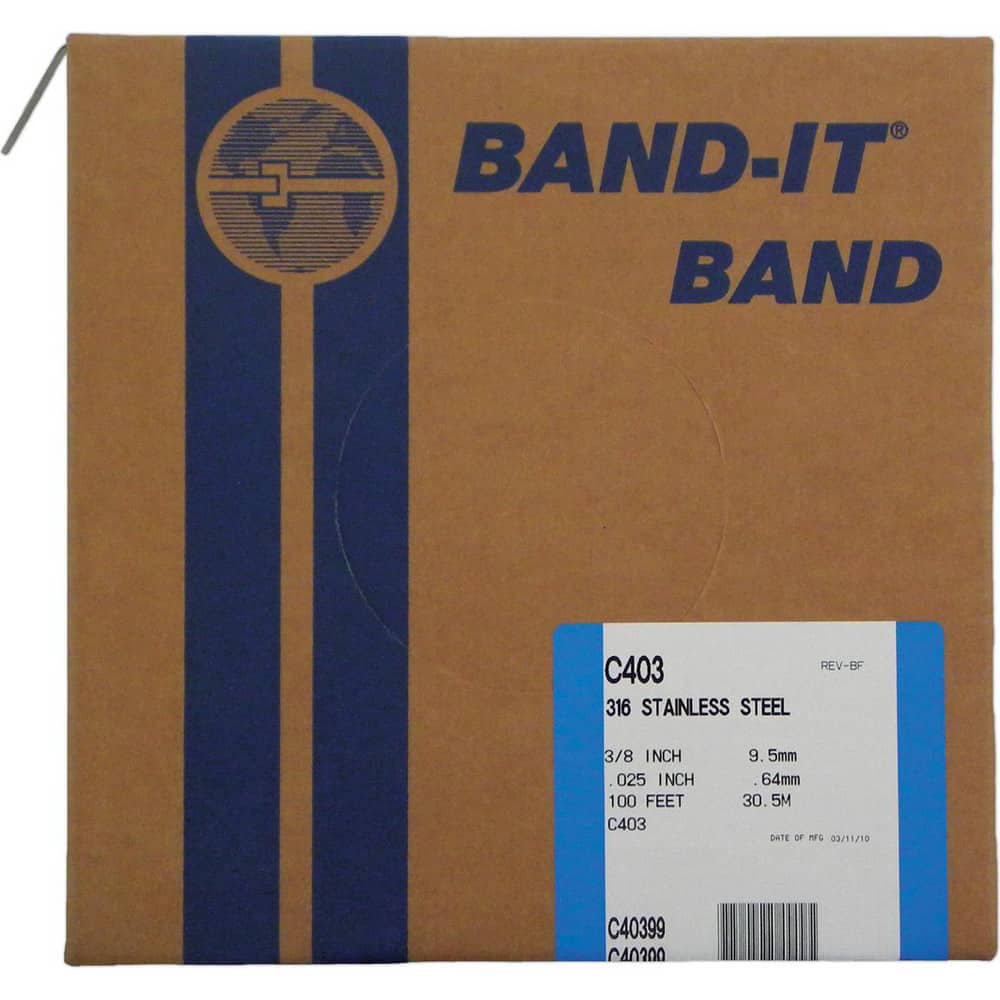 Band Clamps; Clamp Type: Banding; Material: Stainless Steel; Number of Pieces: 1; Material Grade: 316; Includes: 100™/Roll; System Of Measurement: Decimal Inch MPN:C40399