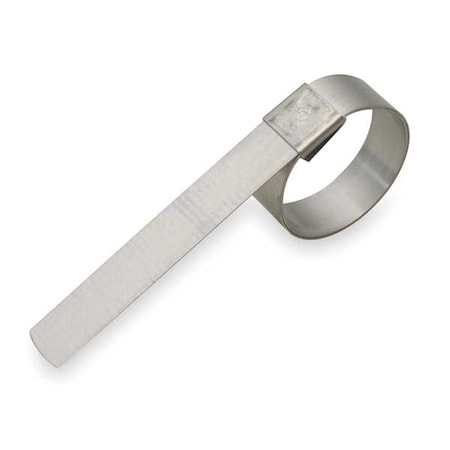 Band Clamp, 201 Stainless Steel, 3/4 in Min. Clamping Dia., Center-Punch, 5/8 in Band Wd, PK10 MPN:GRP06S